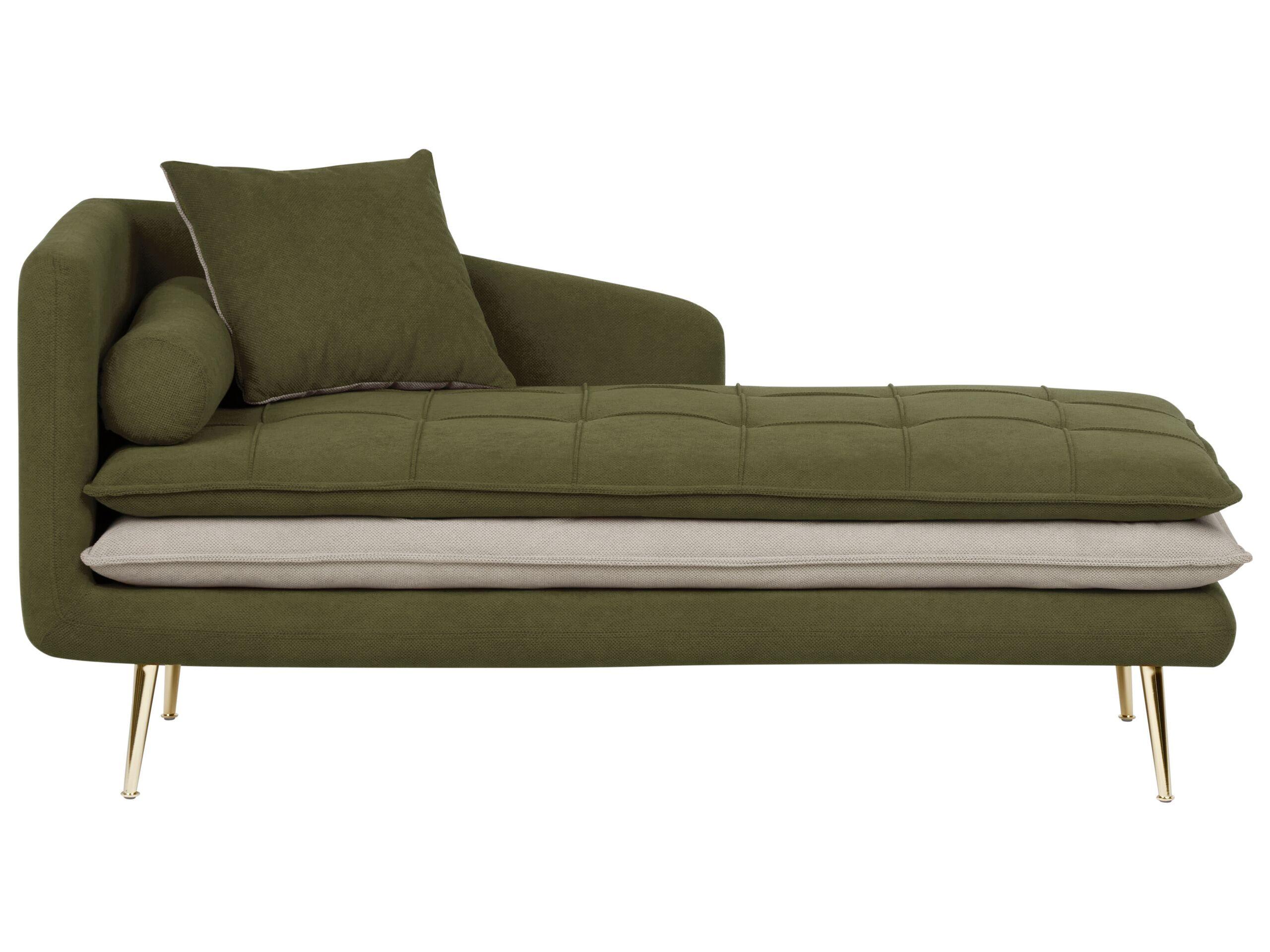 Beliani Chaise longue côté gauche en Polyester Glamour GONESSE  