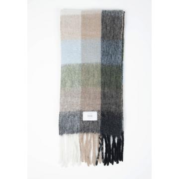 UNI 14 Écharpe en laine à carreaux multicolore