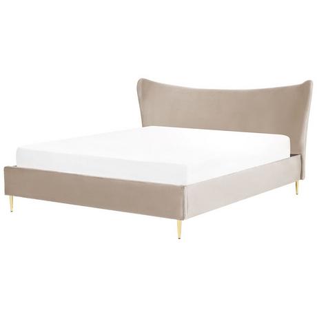 Beliani Bett mit Lattenrost aus Samtstoff Modern CHALEIX  