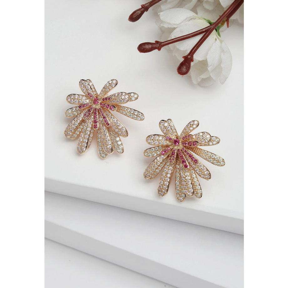 AVANT-GARDE PARIS  Collection Diva Studs marguerite en zirconia 