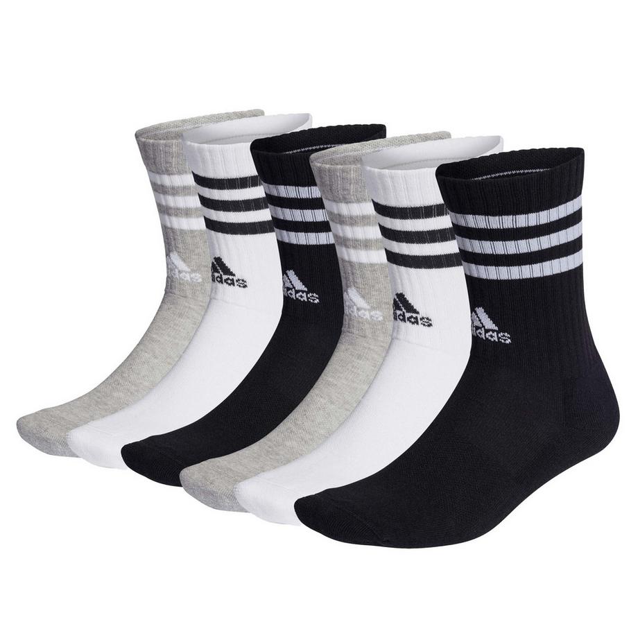 adidas Calzini 3-Stripes Cushioned Crew Confezione da 6  