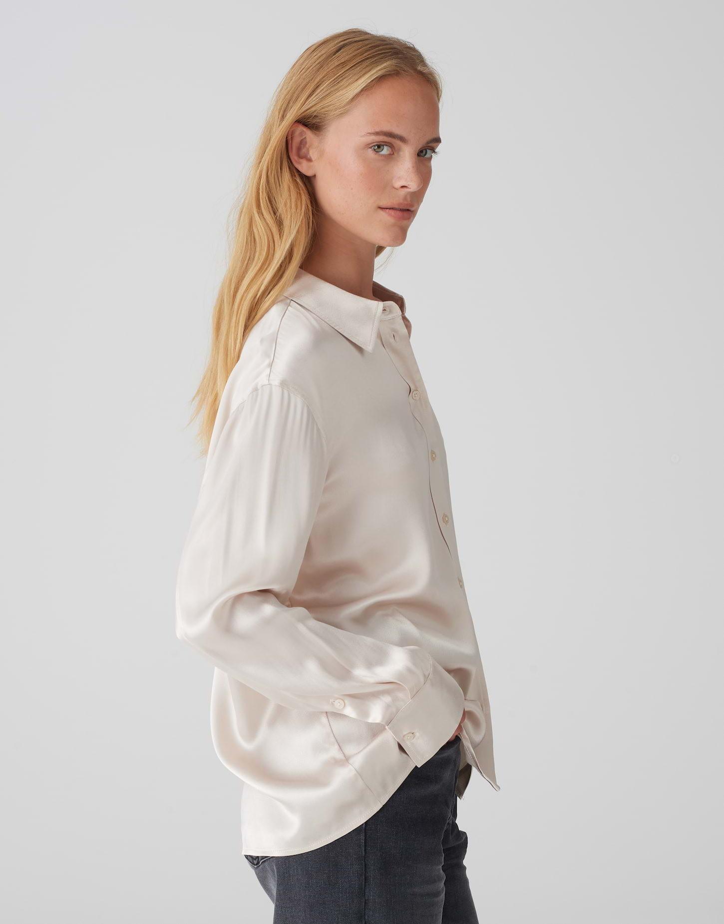 OPUS  Blouse en satin coupe droite 