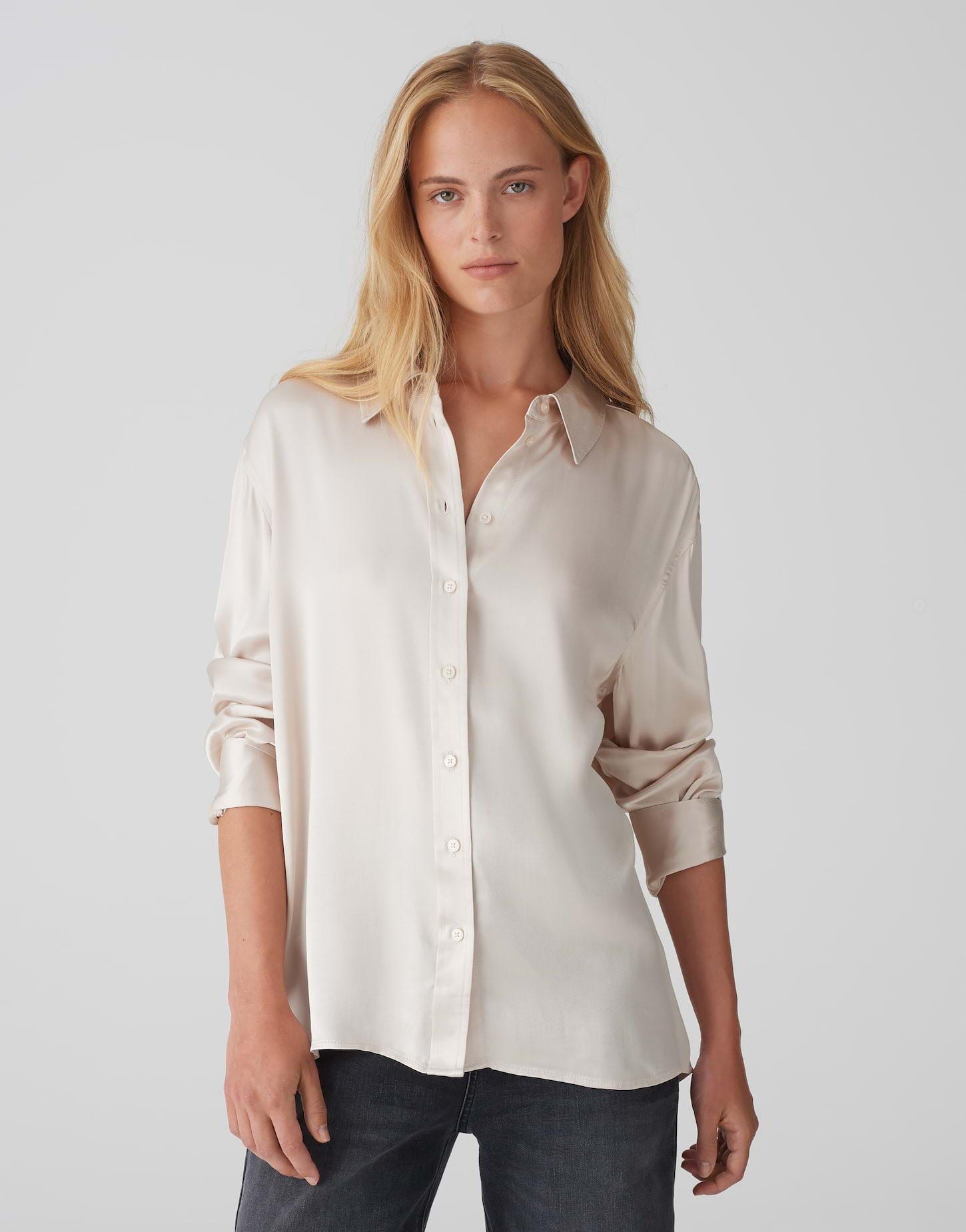 OPUS  Blouse en satin coupe droite 