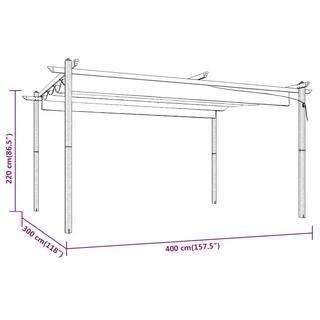 VidaXL Tonnelle de jardin tissu  