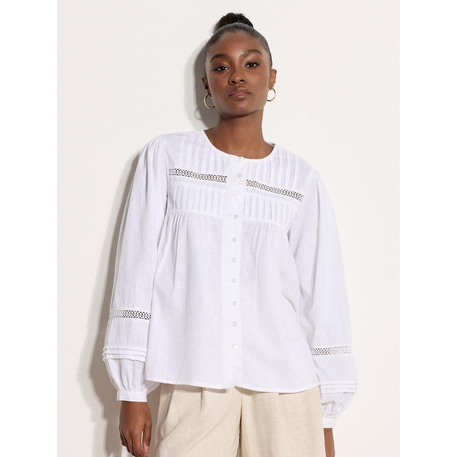 APRICOT Boho Bluse mit Biesen  