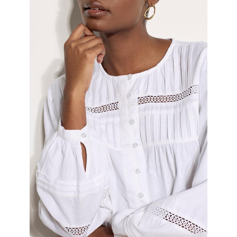 APRICOT Boho Bluse mit Biesen  