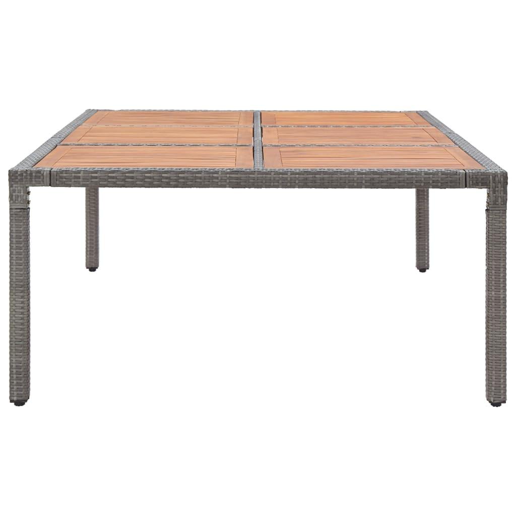 VidaXL Table de jardin rotin synthétique  