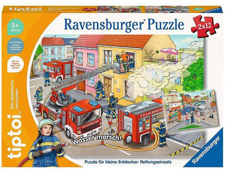 Ravensburger  tiptoi Puzzle für kleine Entdecker: Rettungseinsatz (2x12) 