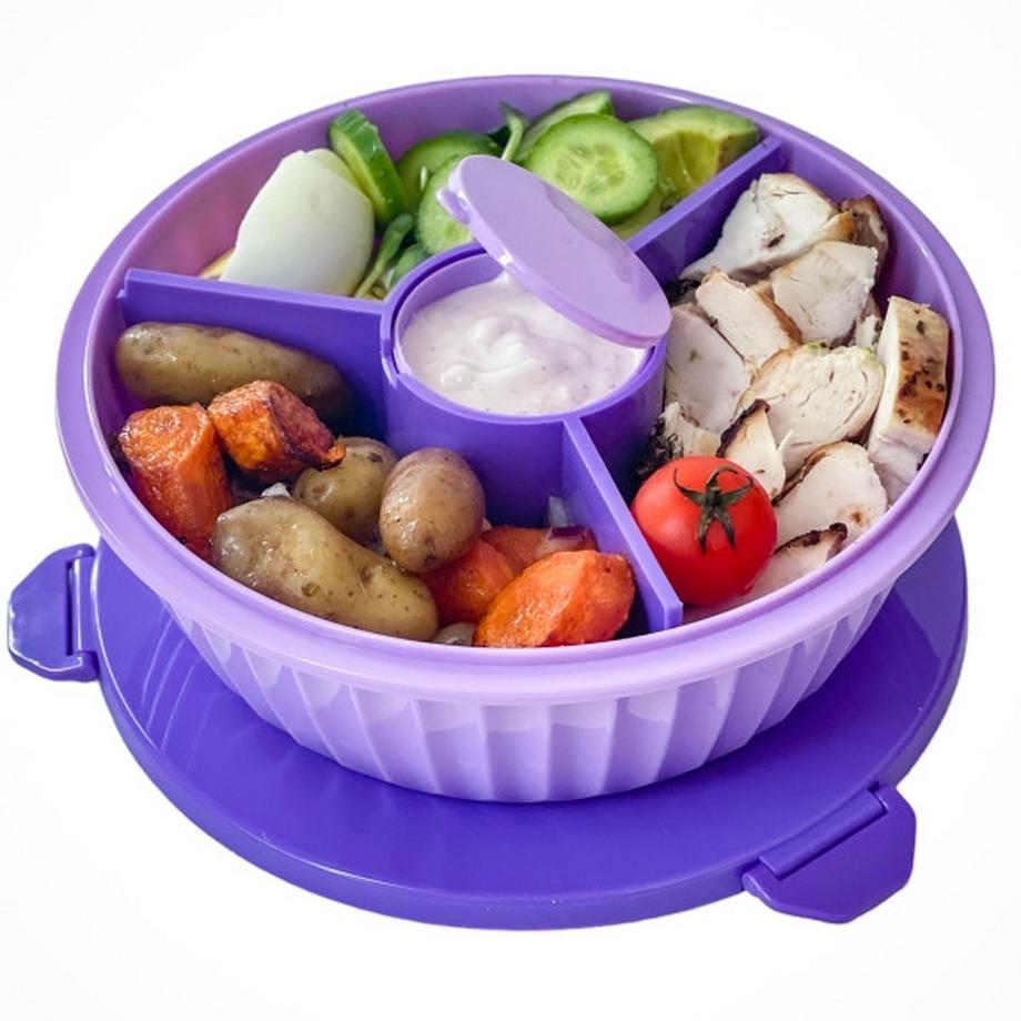 Yumbox Yumbox Poke Bowl Schüssel Schale mit 3-teiligem Teiler, Maui Purple  