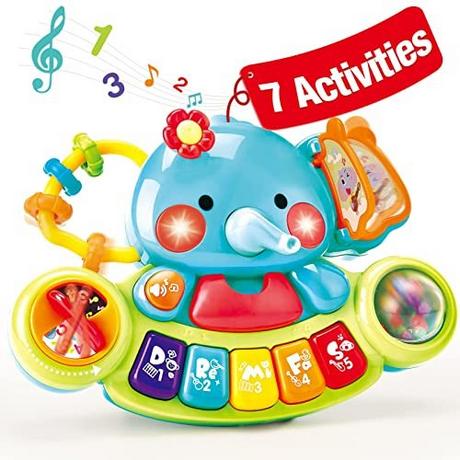 Activity-board  Musikinstrumente mit Licht & Klang Kinder Keyboard Babyspielzeug 