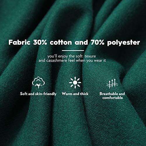 Only-bags.store Warmer Winter Herbst einfarbiger Baumwollschal mit Quasten  