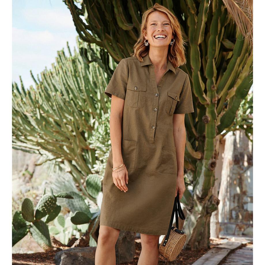 La Redoute Collections Abito Midi Mezzo Lino  