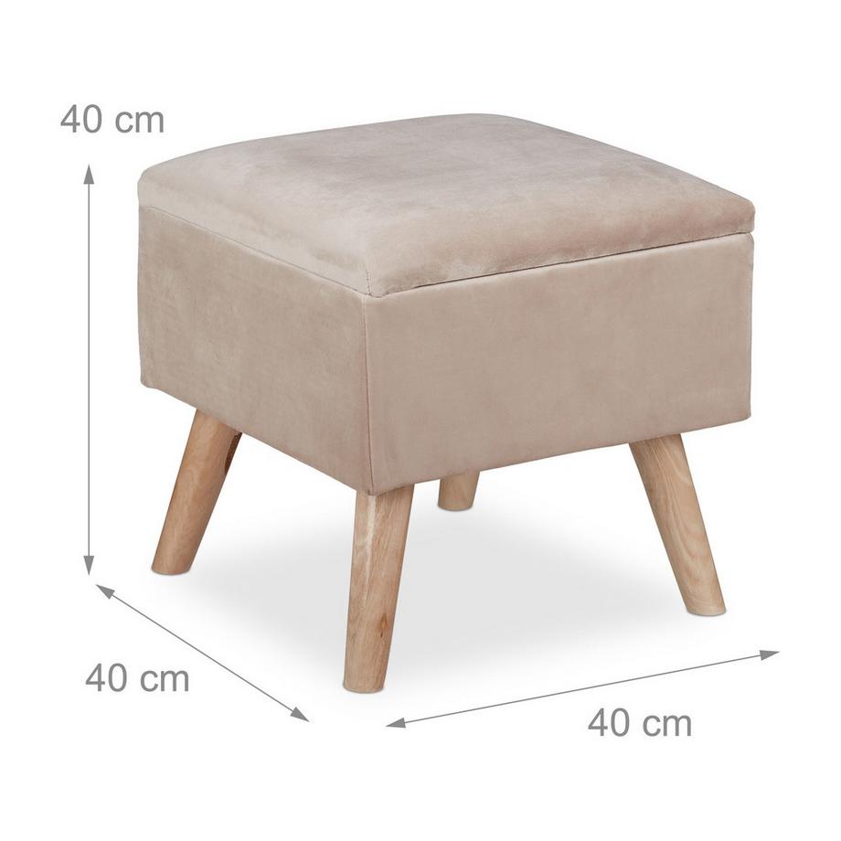B2X Samthocker mit Stauraum  