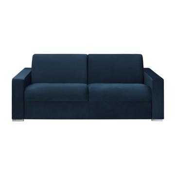 Schlafsofa 4-Sitzer - Liegefläche: 160 cm - Matratzenhöhe: 22 cm - Samt - Dunkelblau - CALITO