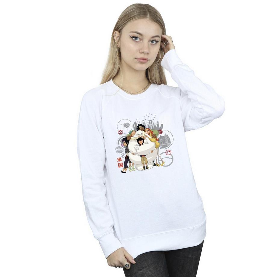 Disney Big Hero 6 Sweatshirt Col Rond  