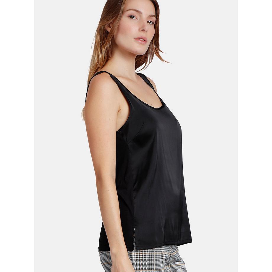 Admas Débardeur uni Satin Lace  