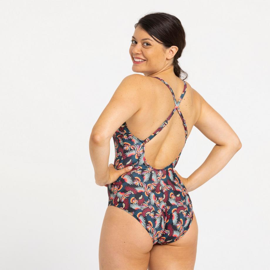 DECATHLON Badeanzug - LILA  