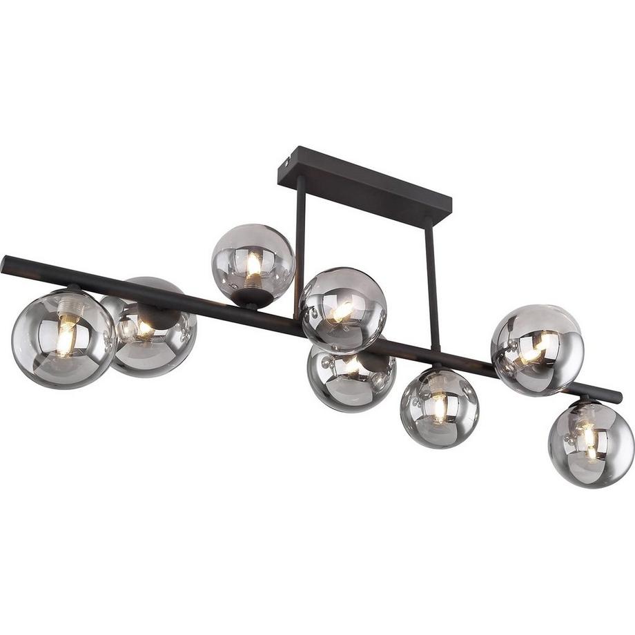 Plafoniera Riha metallo nero 9xG9 LED