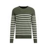 WE Fashion Pull rayé homme  Olive