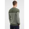WE Fashion Pull rayé homme  Olive