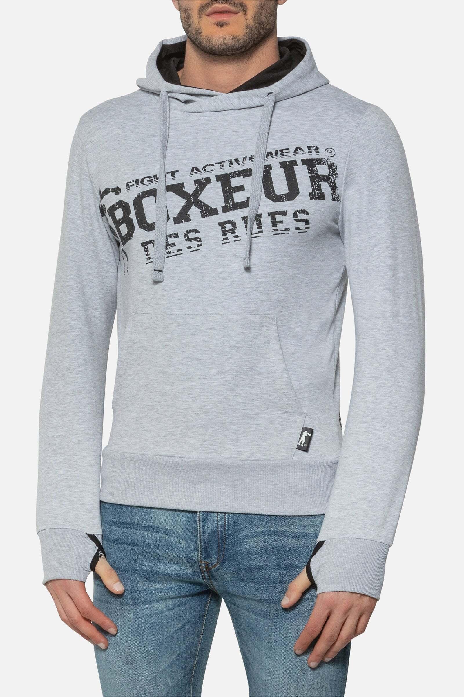 BOXEUR DES RUES  Kapuzenpullover Hooded Sweatshirt with Thumb Openings 