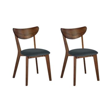 Lot de 2 chaises en Bois d'hévéa Traditionnel ERIE