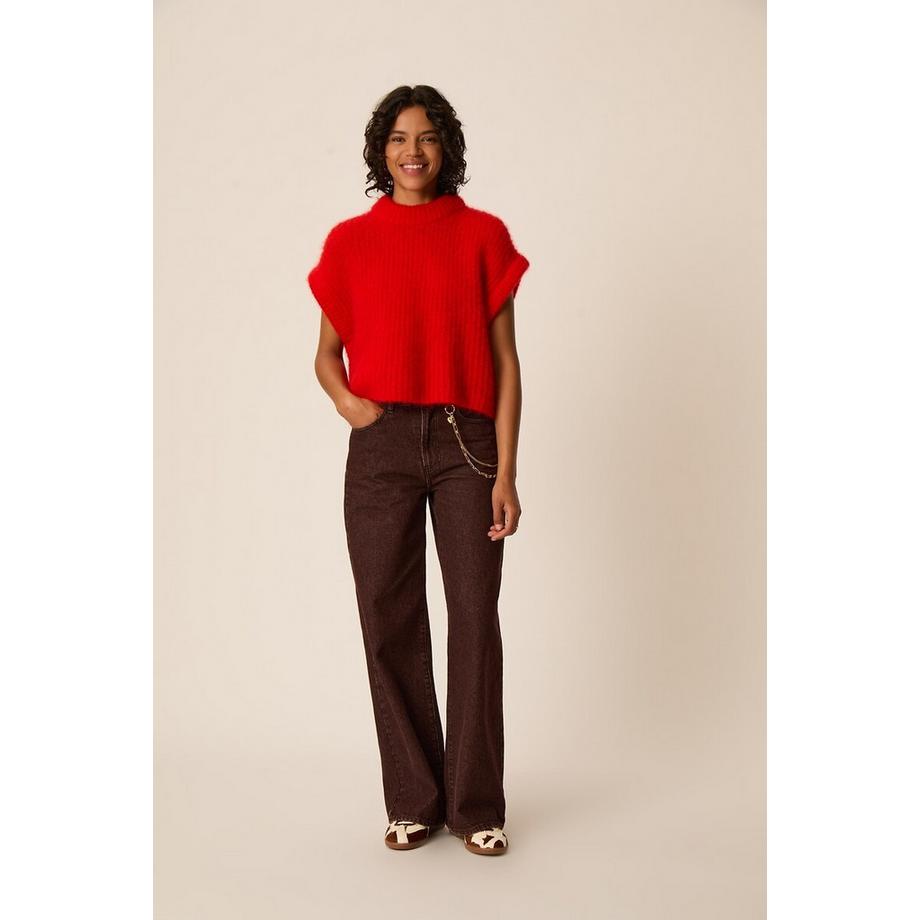 Des Petits Hauts Pullover Alize collo tondo maniche corte  