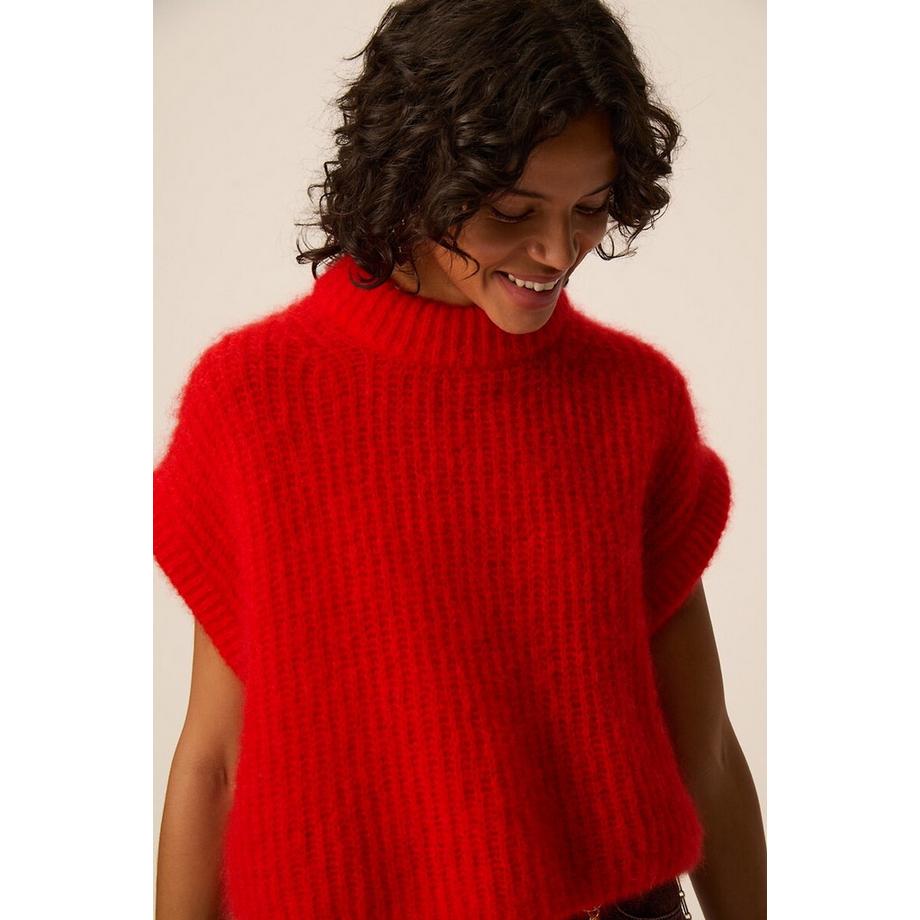 Des Petits Hauts Pullover Alize collo tondo maniche corte  