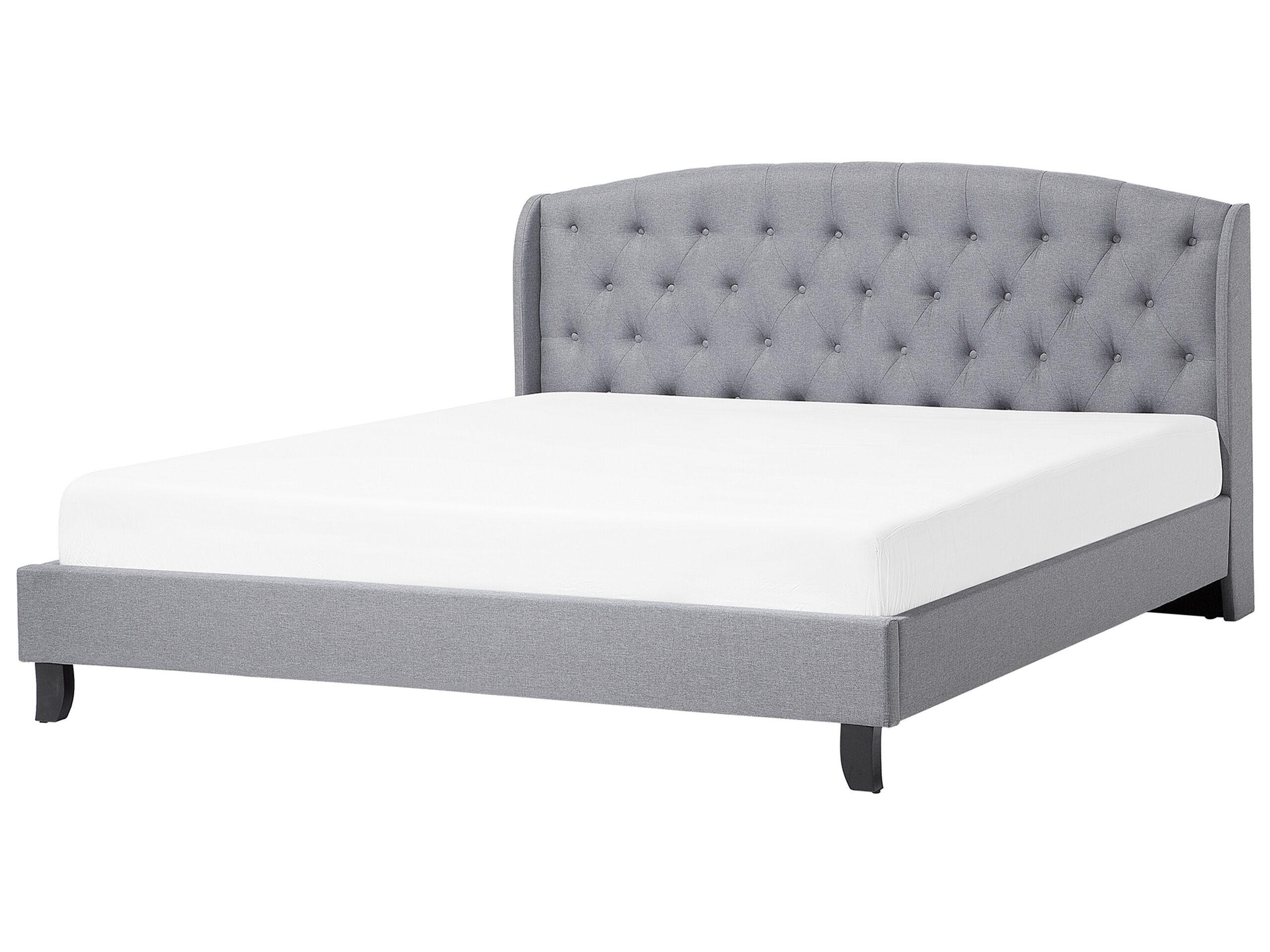 Beliani Letto con rete a doghe en Poliestere Glamour BORDEAUX  