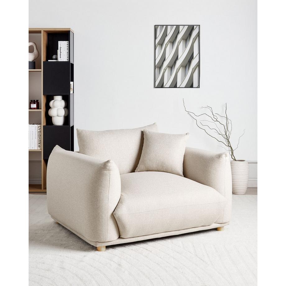 Beliani Fauteuil en Tissu  LUVOS  