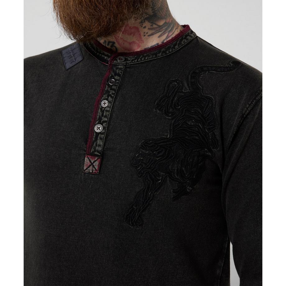 Joe Browns Camicia Henley con Ricamo Tigre  