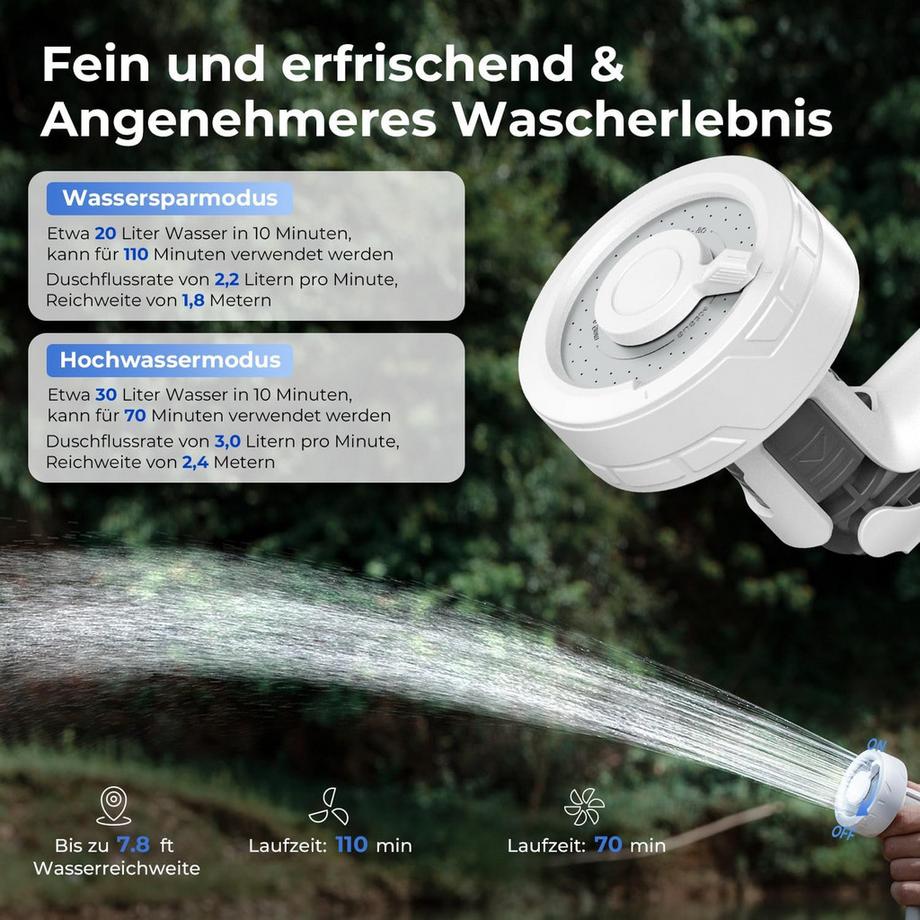 Flextail  Max Shower tragbare Outdoor‑Dusche 