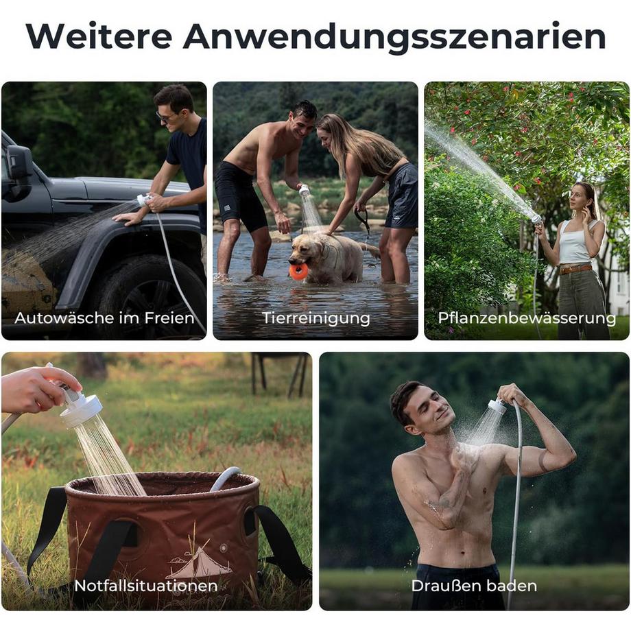 Flextail  Max Shower tragbare Outdoor‑Dusche 