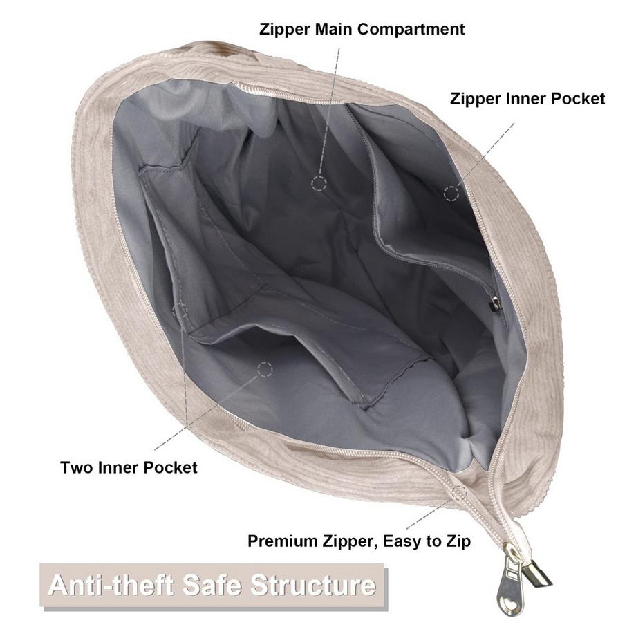 Only-bags.store Grand Sac Bandoulière Zippé Sac Cabas  