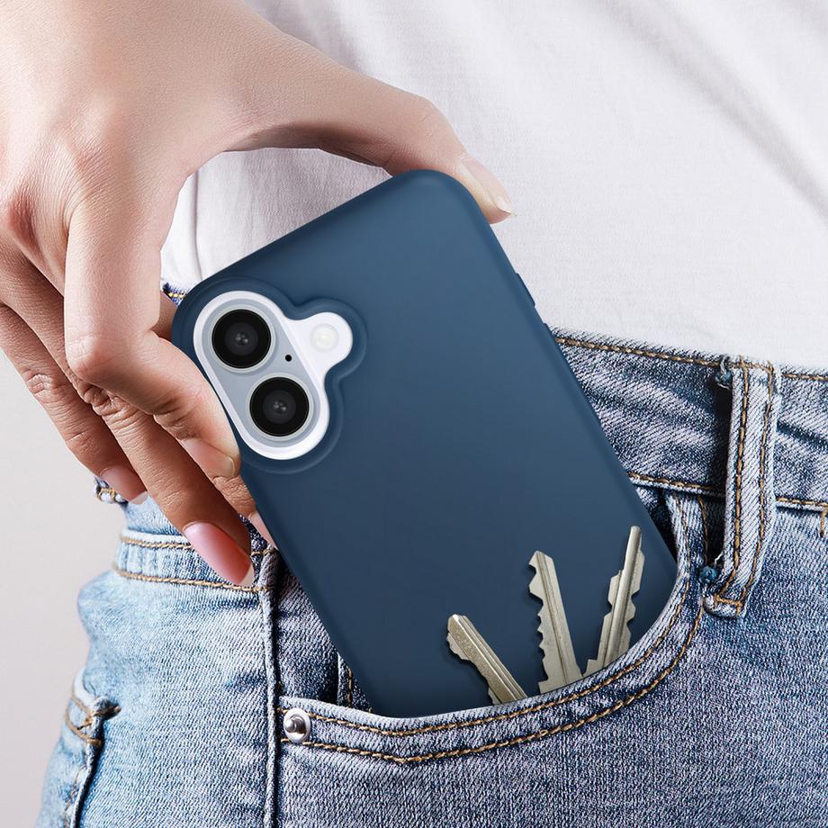 Avizar  Handyhülle iPhone 16 Plus Dunkelblau 