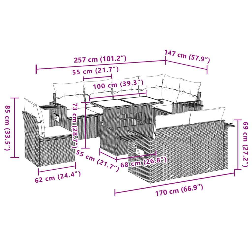 VidaXL Garten sofagarnitur poly-rattan  