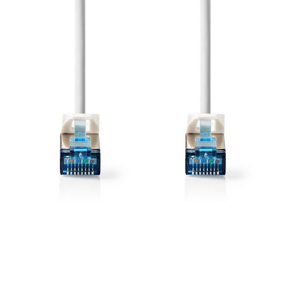Nedis  CAT6a Netzwerkkabel | S/FTP | RJ45 Stecker | RJ45 Stecker | 3,00 m | Snagless | Rund | LSZH | Weiß | Etikett 
