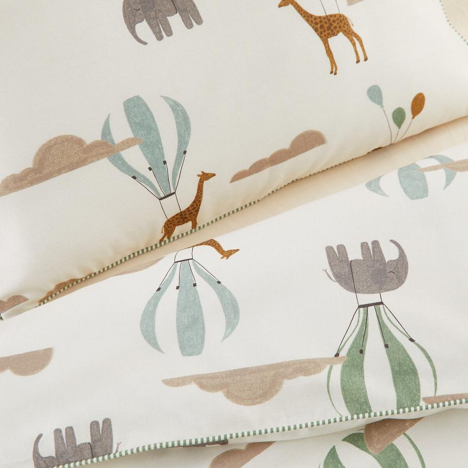 La Redoute Intérieurs Housse de couette bébé Aubin 20% coton recyclé  