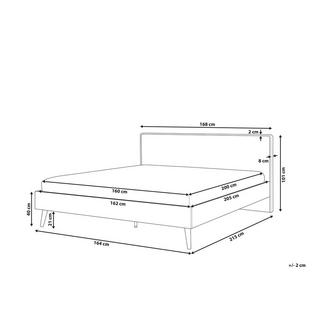 Beliani Letto con LED en Pannello di fibre (LDF) Moderno SERRIS  