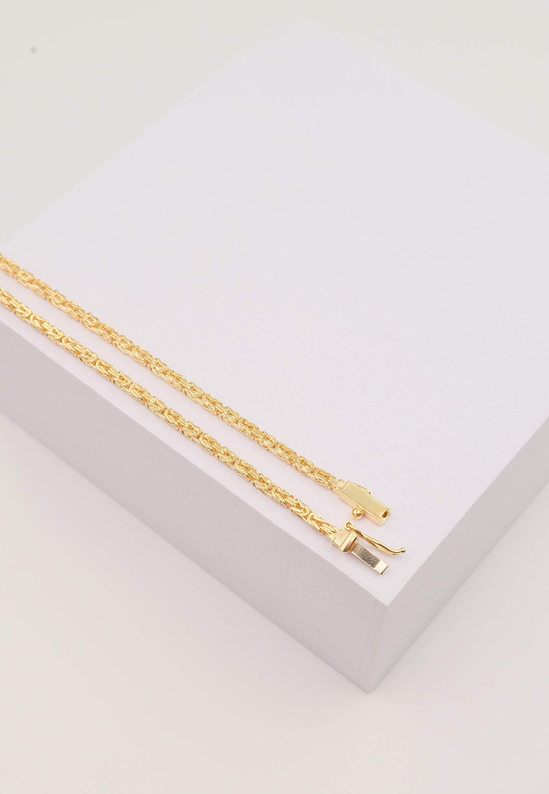 MUAU Schmuck  Collier Königskette klassisch Gelbgold 750, 2mm, 50cm 