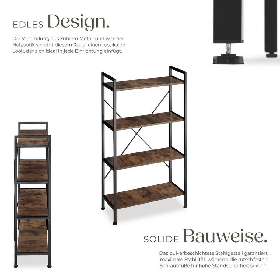 Tectake Regal Leeds Industrial Style Holz und Stahl  