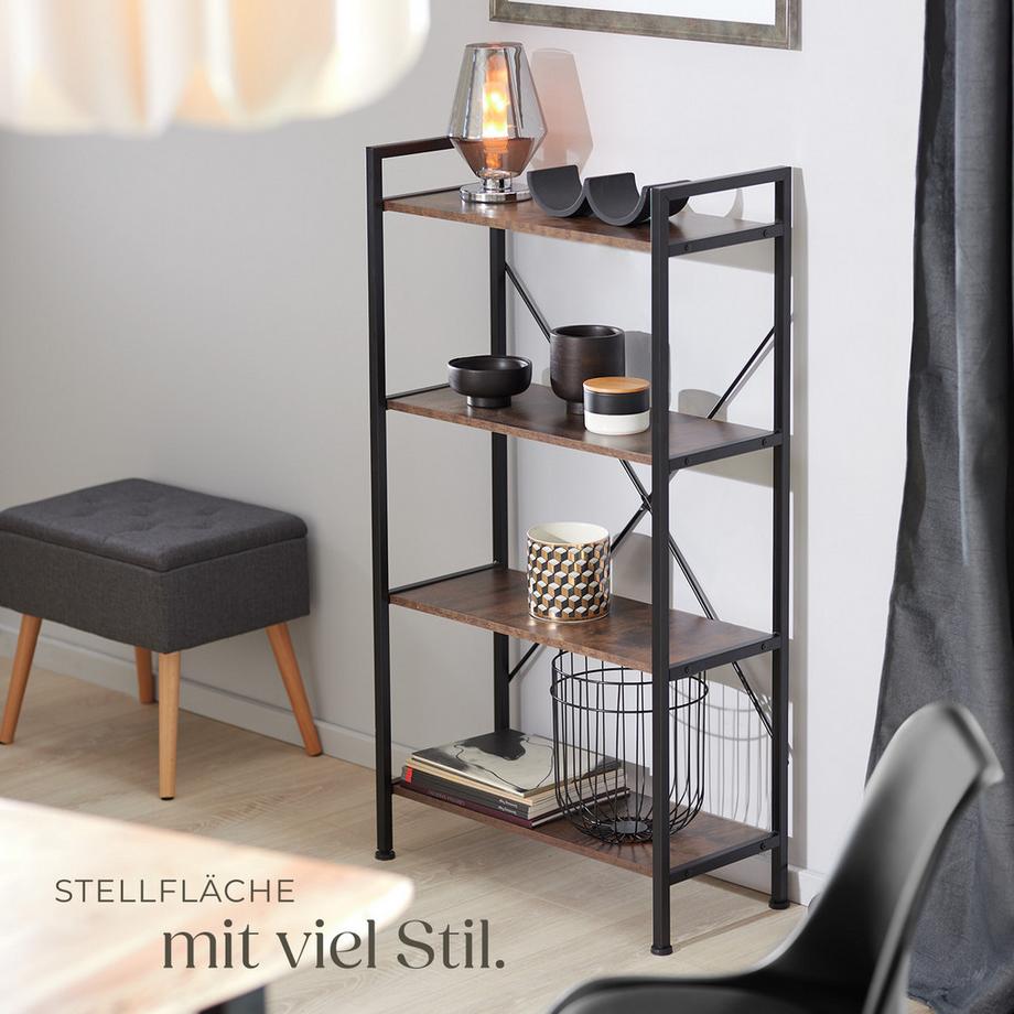 Tectake Regal Leeds Industrial Style Holz und Stahl  