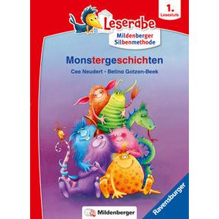 Monstergeschichten - lesen lernen mit dem Leseraben - Erstlesebuch - Kinderbuch ab 6 Jahren mit Silbengeschichten zum Lesenlernen (Leserabe 1. Klasse mit Mildenberger Silbenmethode) Neudert, Cee; Gotzen-Beek, Betina (Illustrationen) Gebundene Ausgabe 