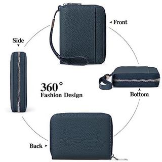 Only-bags.store Leder Reissverschluss Portemonnaie mit Kreditkartenschutz  