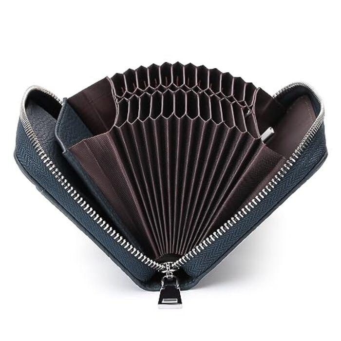 Only-bags.store Leder Reissverschluss Portemonnaie mit Kreditkartenschutz  