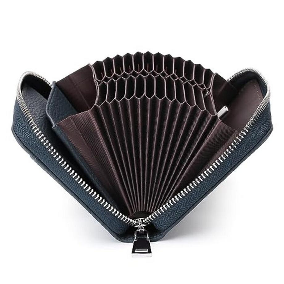 Only-bags.store Portafoglio in pelle con cerniera e protezione per carte di credito  