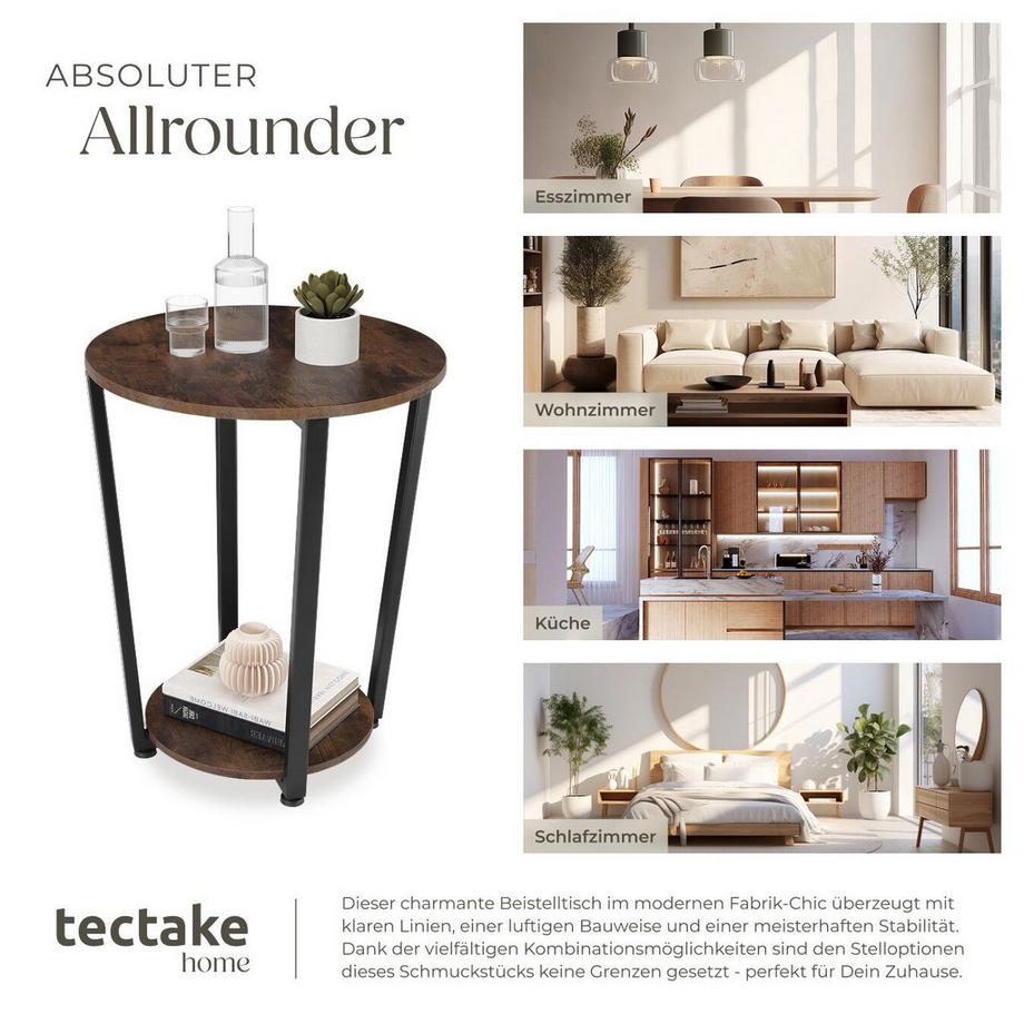 Tectake Tavolino Swindon Stile industriale  