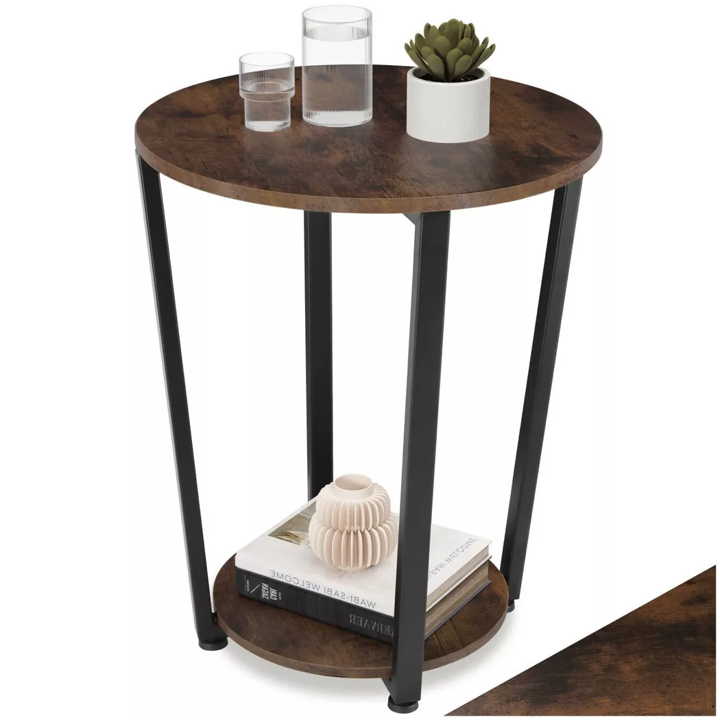 tectake Bedside Table Swindon in Dark Brown