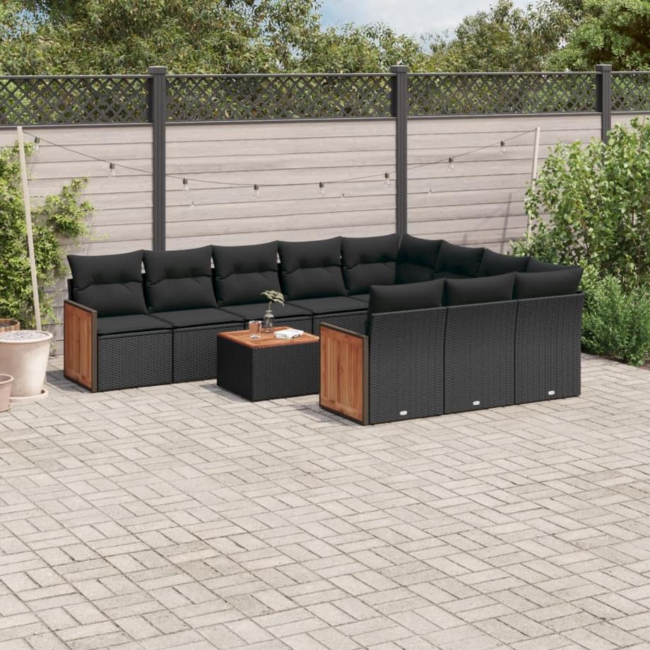 VidaXL Ensemble de canapés de jardin rotin synthétique  