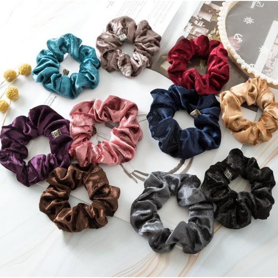 B2X  3x Haargummis / Haargummis in Samt - Lila 